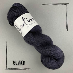 Sockenwolle uni black