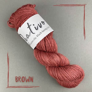 Sockenwolle uni brown