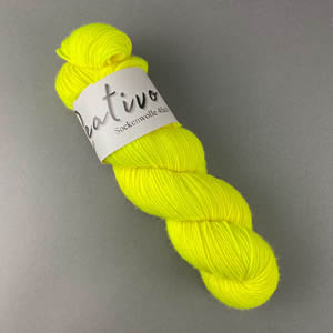 Sockenwolle uni neon-gelb