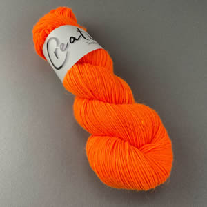 Sockenwolle uni neon-orange