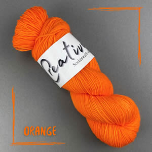 Sockenwolle uni orange