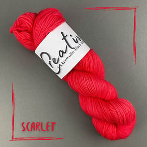 Sockenwolle uni scarlet
