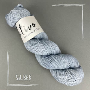 Sockenwolle uni silber