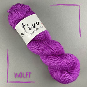 Sockenwolle uni violet